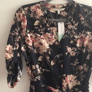 41Hawthorn Button-Down Floral Shirt Dress